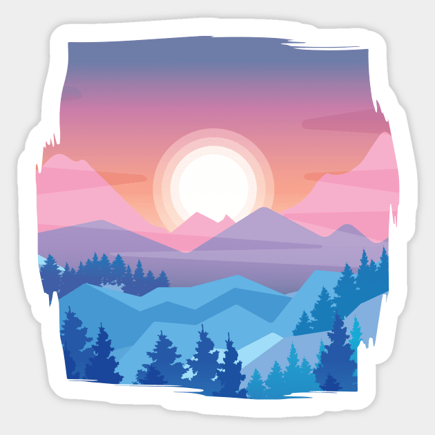 sunset Sticker by COZILYbyIRMA